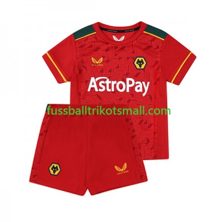 Fußballtrikots Wolverhampton Wanderers Kinder 2023-2024 Kurzarm Auswärts-trikot kaufen